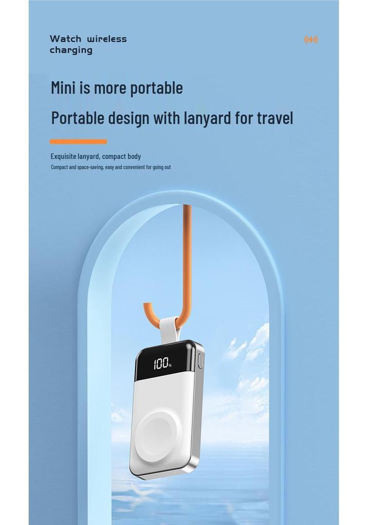 2000mAh Wireless Charger for Apple Watch Series 1-9: Portable Power Bank