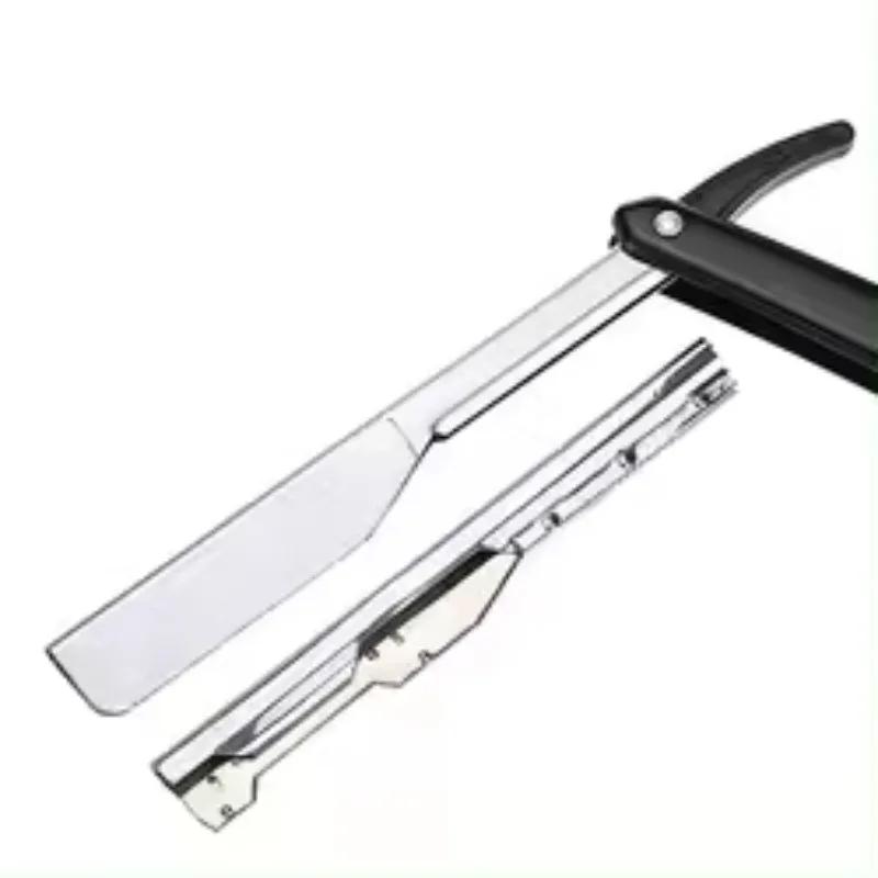 Aparat de ras manual Pro, cu margine dreaptă, din oțel inoxidabil, aparat de ras Sharp pentru bărbierit