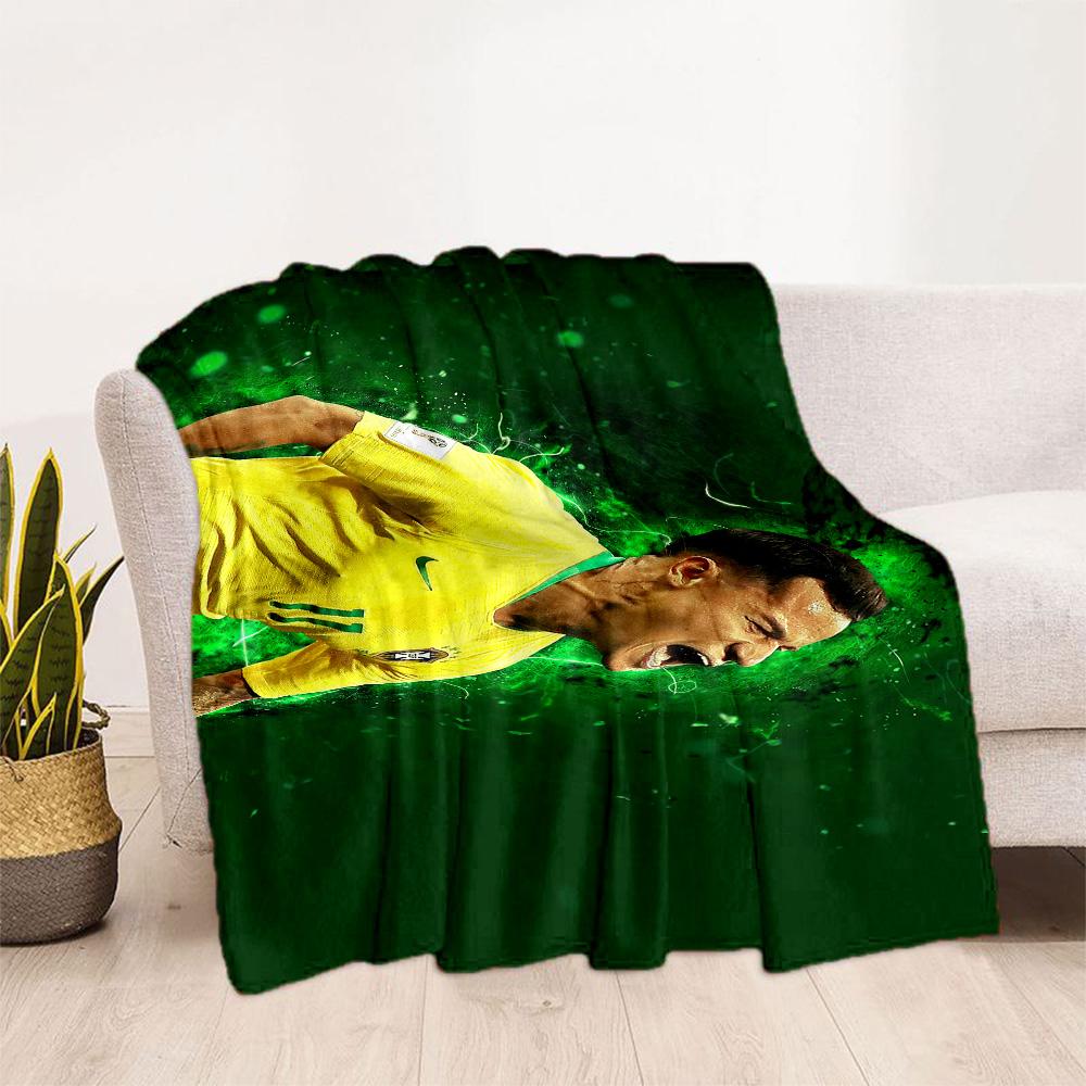 Brazilian Football Star Blanket Durable Comfort Suitable for Couch Office Chair Sofa for All Occasions Modern Best Holiday Gift for Friends Family
