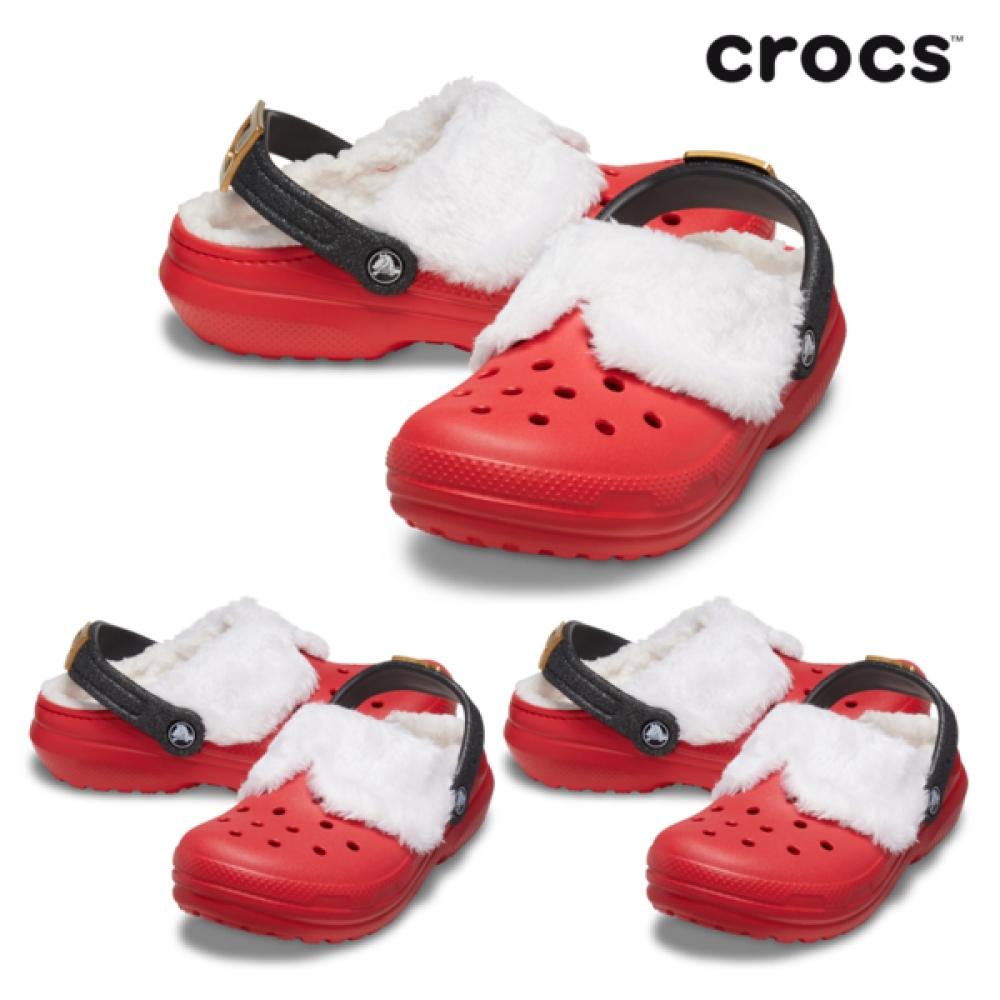 Crocs Unisex Kids Toddler Classic Lined Santa Clog 210933 6we 2109326WE/C5