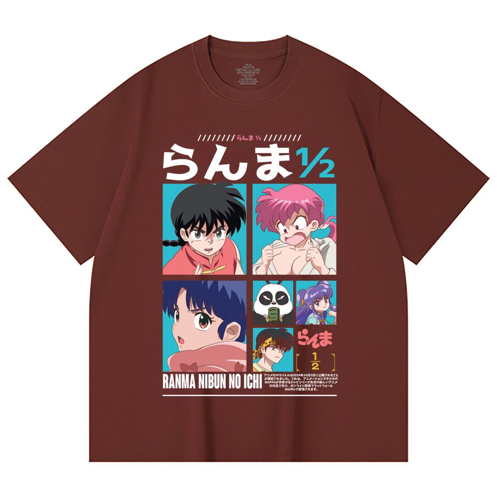 230 Gsm 100% Cotton Ranma 12 V1 Print Unisex Heavy Cotton T Shirt