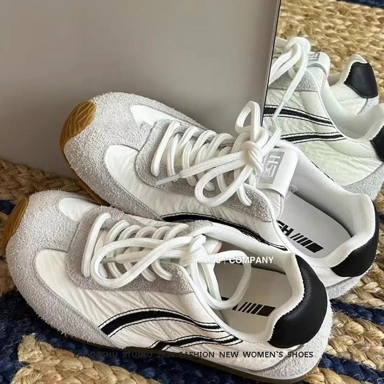 Soft leather version~ Dexun shoes women's 2025 spring new retro lace-up versatile casual shoes round head color matching Forrest Gump shoes