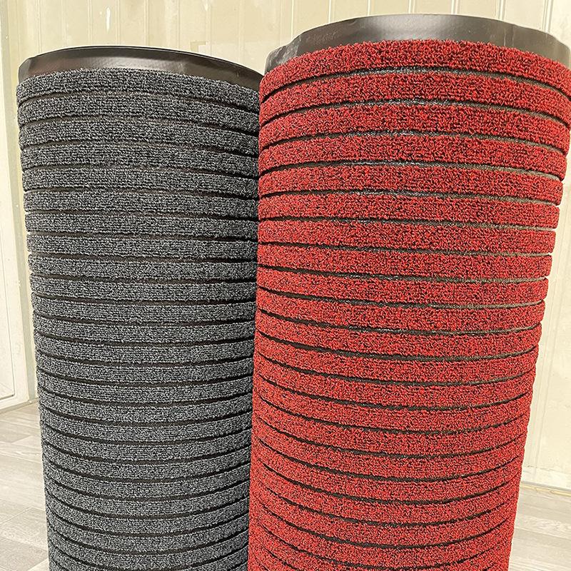 

Красный и серый полосатый уличный коврик - Моющийся, сверхпрочный входной коврик для счистки грязи 0.8 x 1 m (Order quantity equals length in meters) бордовый