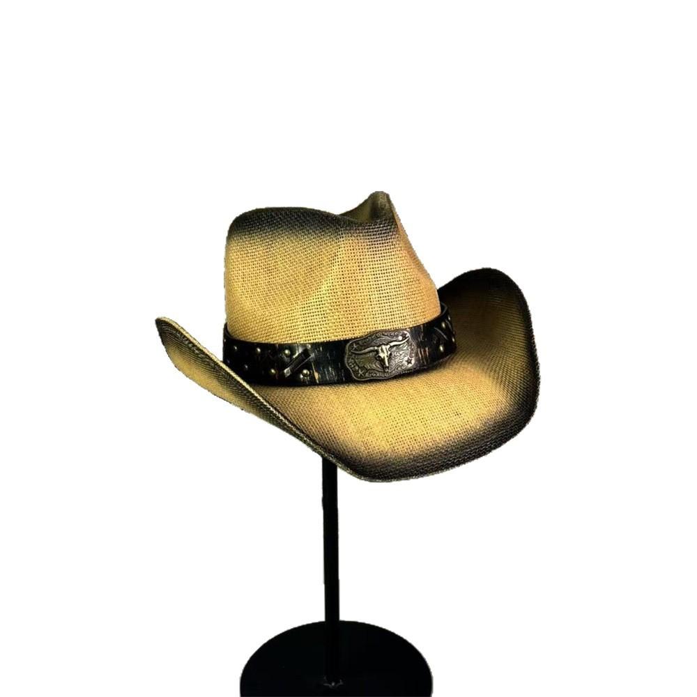 European and American Western Cowboy Hat Sun Hat Hard Retro Knight Hat Tibetan Ethnic Style Big-brimmed Top Hat