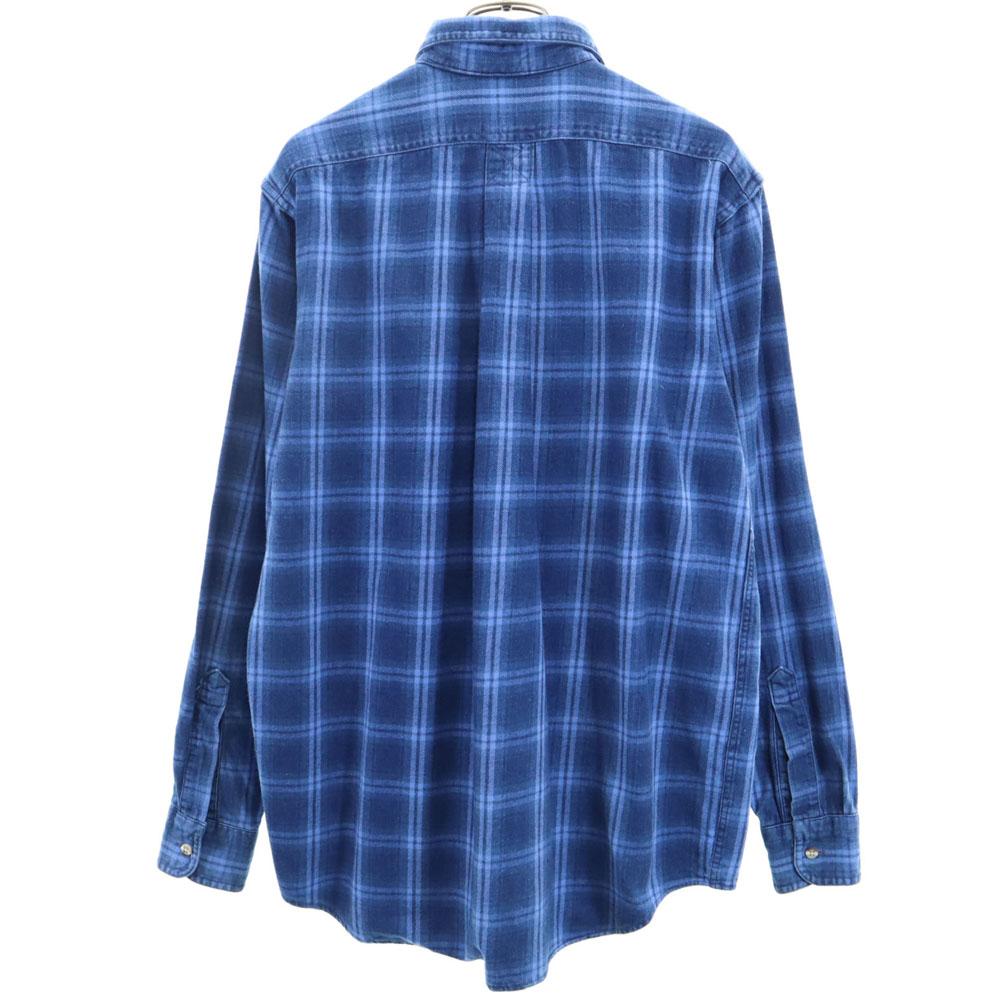 L.L.Bean 80s Outdoor Made in USA Vintage Check Pattern Long sleeve Button down shirt Women Used