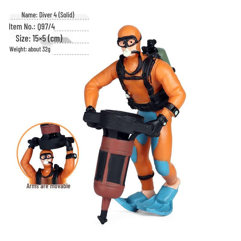 Plastic Farm Figures: Farmer, Woman, Ranch Worker, Police