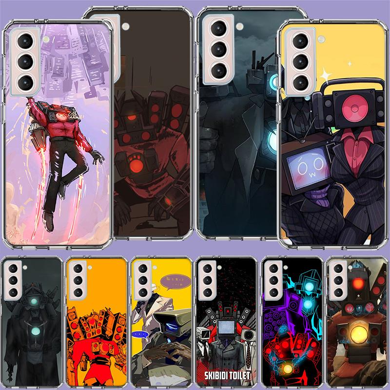 Skibidi Toilet Clear Phone Cases for Samsung S26 Ultra Galaxy S25 Edge S24 S23 FE S21 Plus S20 S22 S10 Cover Patterned Compatibl