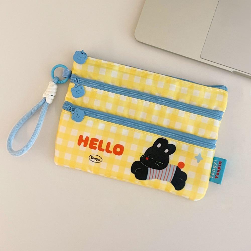 

Cartoon Prints ID Storage Bag Large Capacity Storage Pouch Cute Travel Passport Bag жовтий