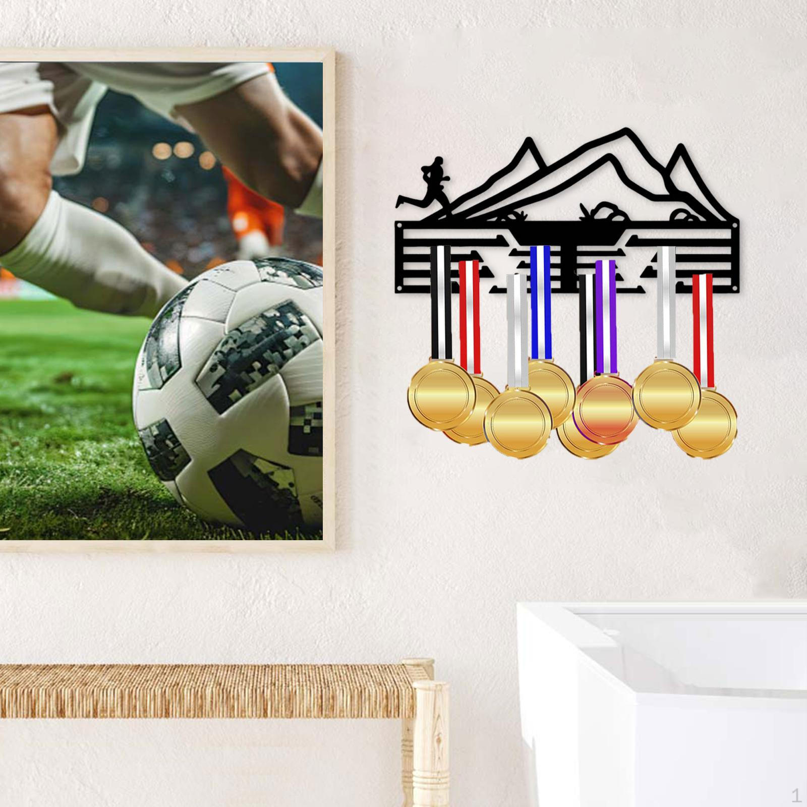 

Medal Hanger Display Rack Gymnastics Plaques Holder Award Ribbon Organizer Height 14.46 cm