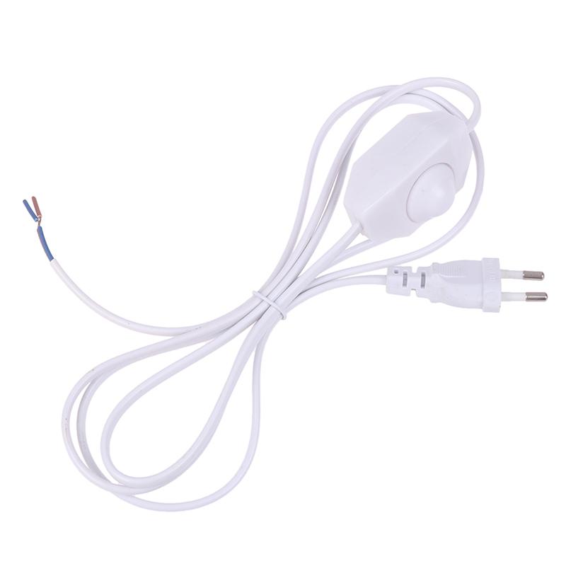 1,8M skjøteledning med dimmer Eu-plugg Kontrollbryter Strømkabel Ledning Eu-plugg For bordlampe 220V Elektrisitetsledning