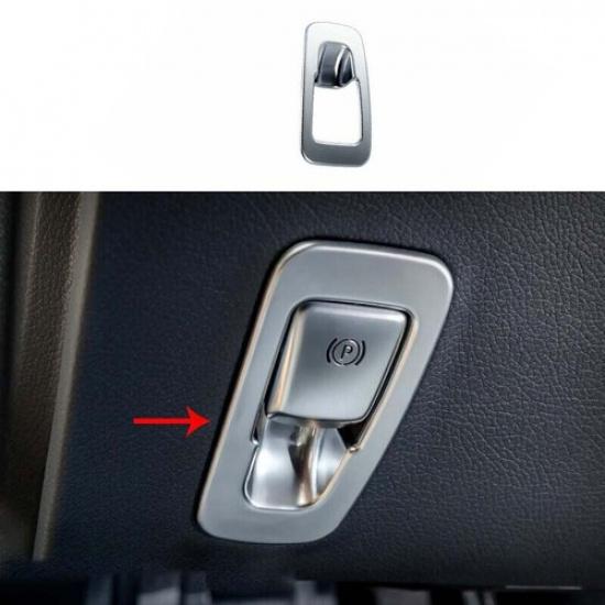 Button Cover For Benz C-Class Matte Silver Car Console Multimedia Emergency W205
