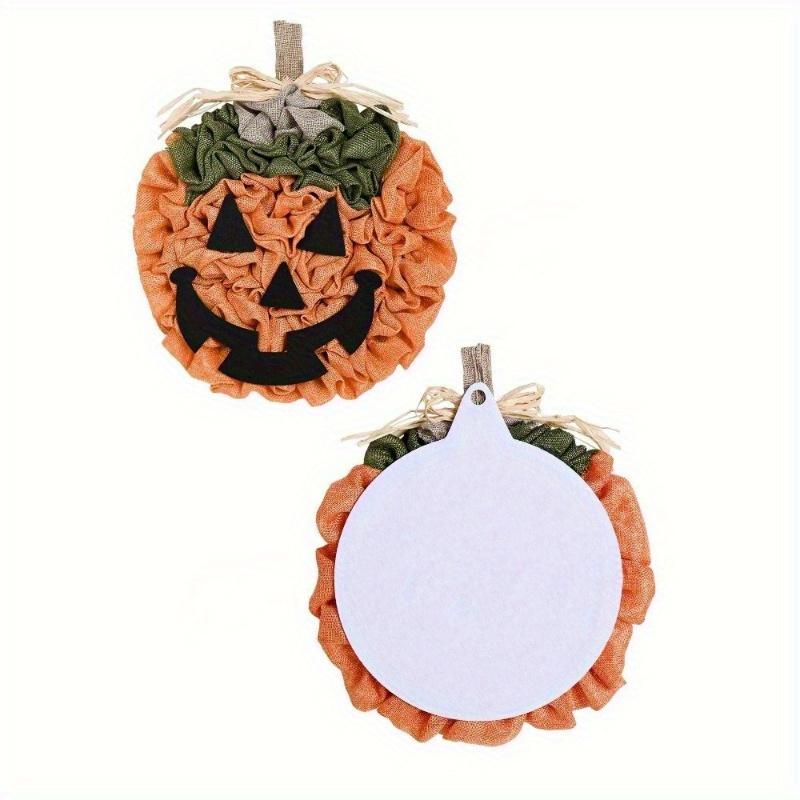 1pc Christmas Wreath Halloween Pumpkin Wreath Hand-woven Party Arrangement Props Pendant Pendant Ornaments Ghost Festival Decoration