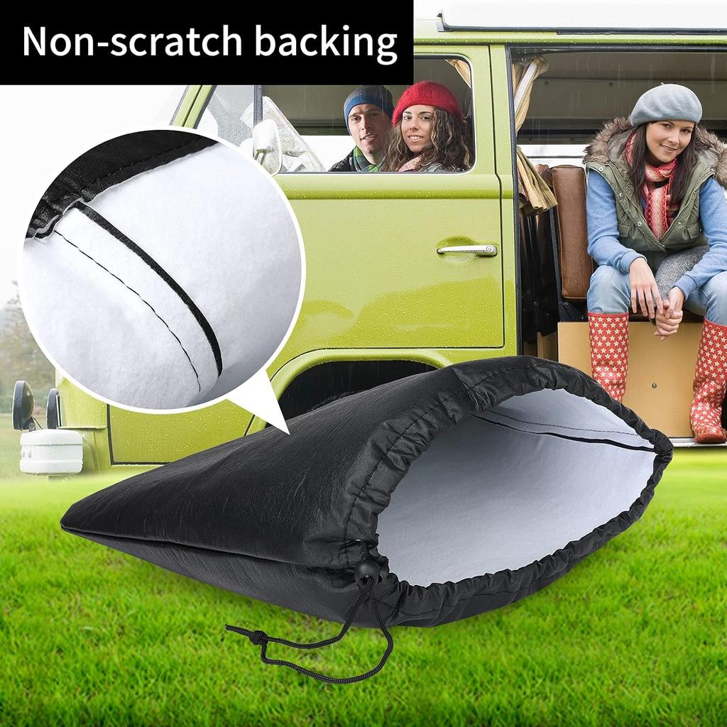 Universal RV Electric Tongue Socket Cover -Weatherproof Protective Cover for Trailer Jacks, 17" H X 15" W, Durable Waterproof Imitation Leather