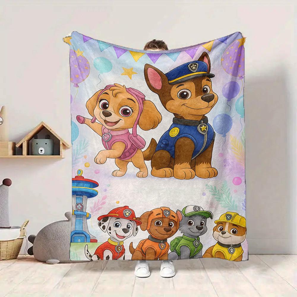 1Pc Pawsome Christmas Adventure Blanket Soft And Comfortable Casual Warm Camping Travel Christmas Halloween Gift M91768