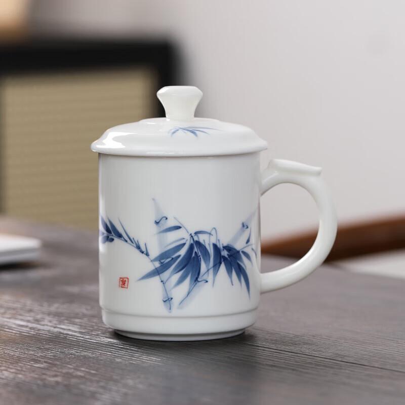 SUSHI CERAMICS Hand-painted Mutton-fat Jade Porcelain Mug