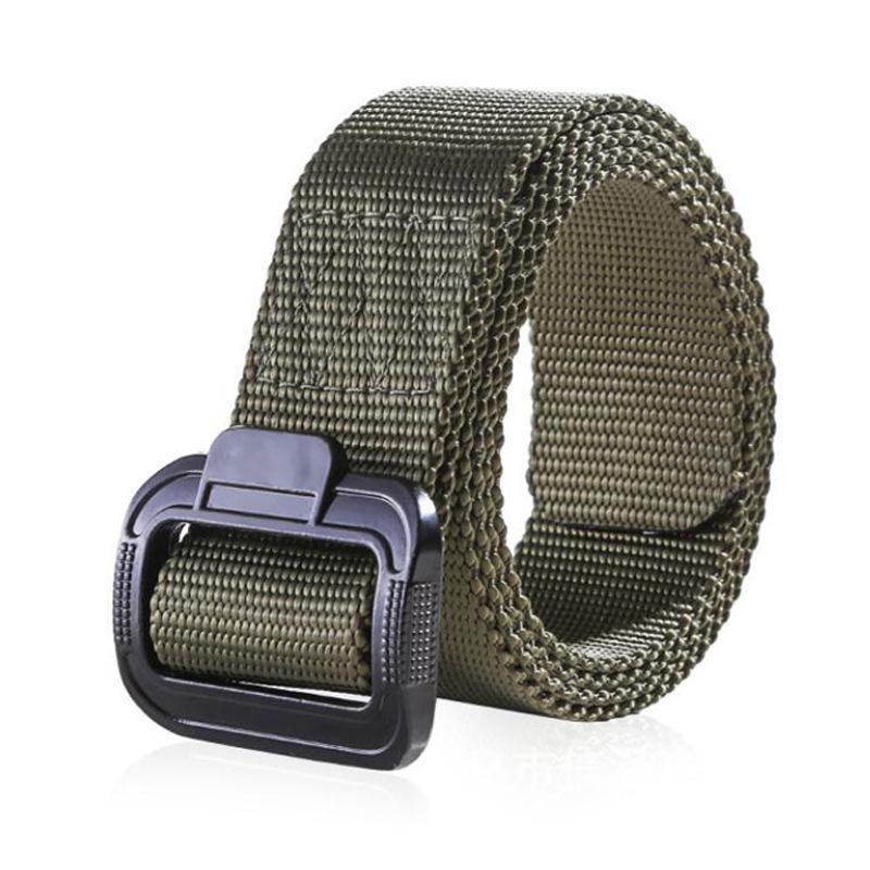 Men's Tactical Nylon Belt with Quick Release Buckle | Multifunctional Canvas & Leather Workwear Belt