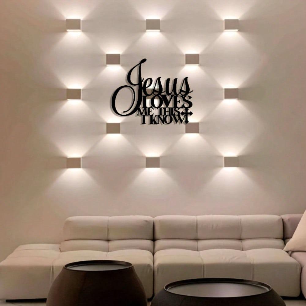 Jesus Loves Me Metal Wall Art Halloween Decor Elegant Home Office Farmhouse Gift