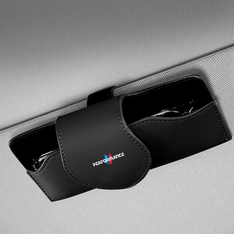 Car Glasses Case Sun Visor Leather Eyeglass Clip Auto Interior For BMW E46 E90 G30 E92 E87 E91 E70 E60 F30 F10 E39 E36 F20 G20 ulcr72