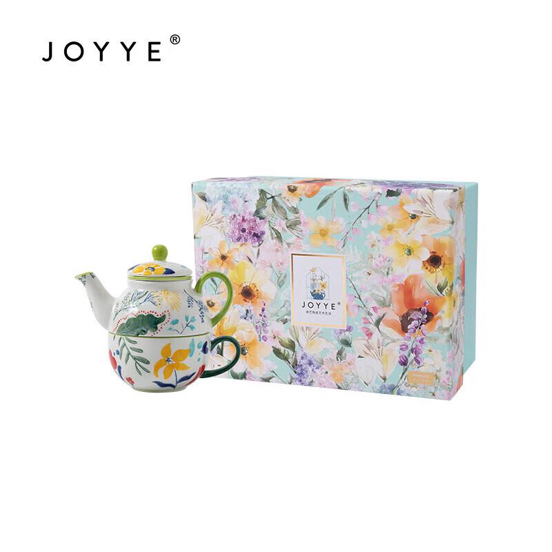 JOYYE Painted Ceramic Pot & Cup Set