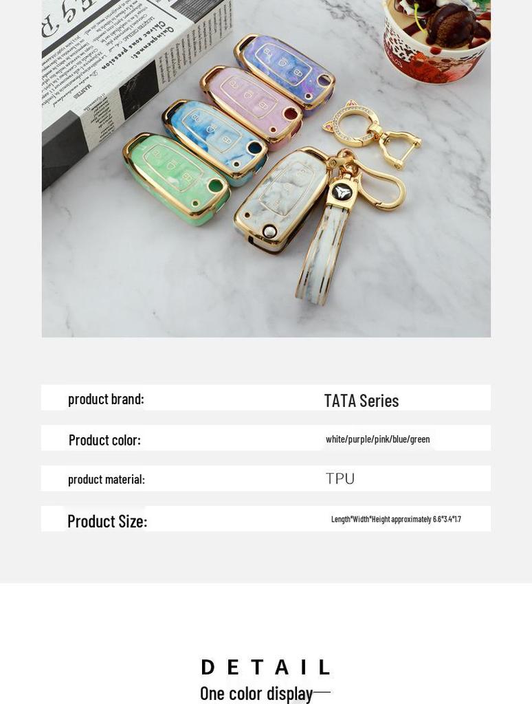 Tata Car Folding Key Case with Buckle - Cross-Border Bestseller In India