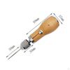 Leather Sewing Awl Comfortable Grip Multipurpose Wood Handle Stitching Supplies for DIY