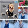 Large Breed Waterproof Reflective Dog Raincoat - Breathable 4-Legged Poncho.