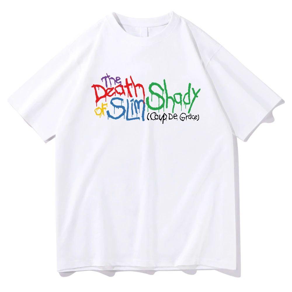 Eminem Smrt Slim Shadyho Tričko Móda Ženy Harajuku Hip Hop Retro Tričko Unisex Vysoce kvalitní Vintage Bavlněná Trička Topy