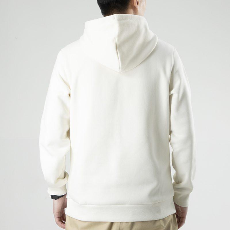 Converse Color Block Letter Print Fleece Lined Thermal Pullover Sweatshirt Men's Milk White 10021272-A01
