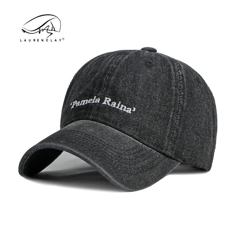 Fashion Washed Denim Cap Men's Embroidery Letters Sunscreen Sunshade Sun Hat Casual Baseball Cap Children