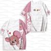 2026 Summer Men's Women's  Short Sleeve T-Shirt Tom and Jerry Cartoon Print Quick drying Round Neck Casual T-shirt Top