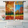 2pc,  Party Curtains Autumn Scenery Versatile Fabric,Without Electricity Party Decorations Perfect for Indoor Celebrations, Room