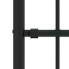 Vidaxl Ogrodzenie Z Grotami, Czarne, 222 Cm, Malowana Proszkowo Stal