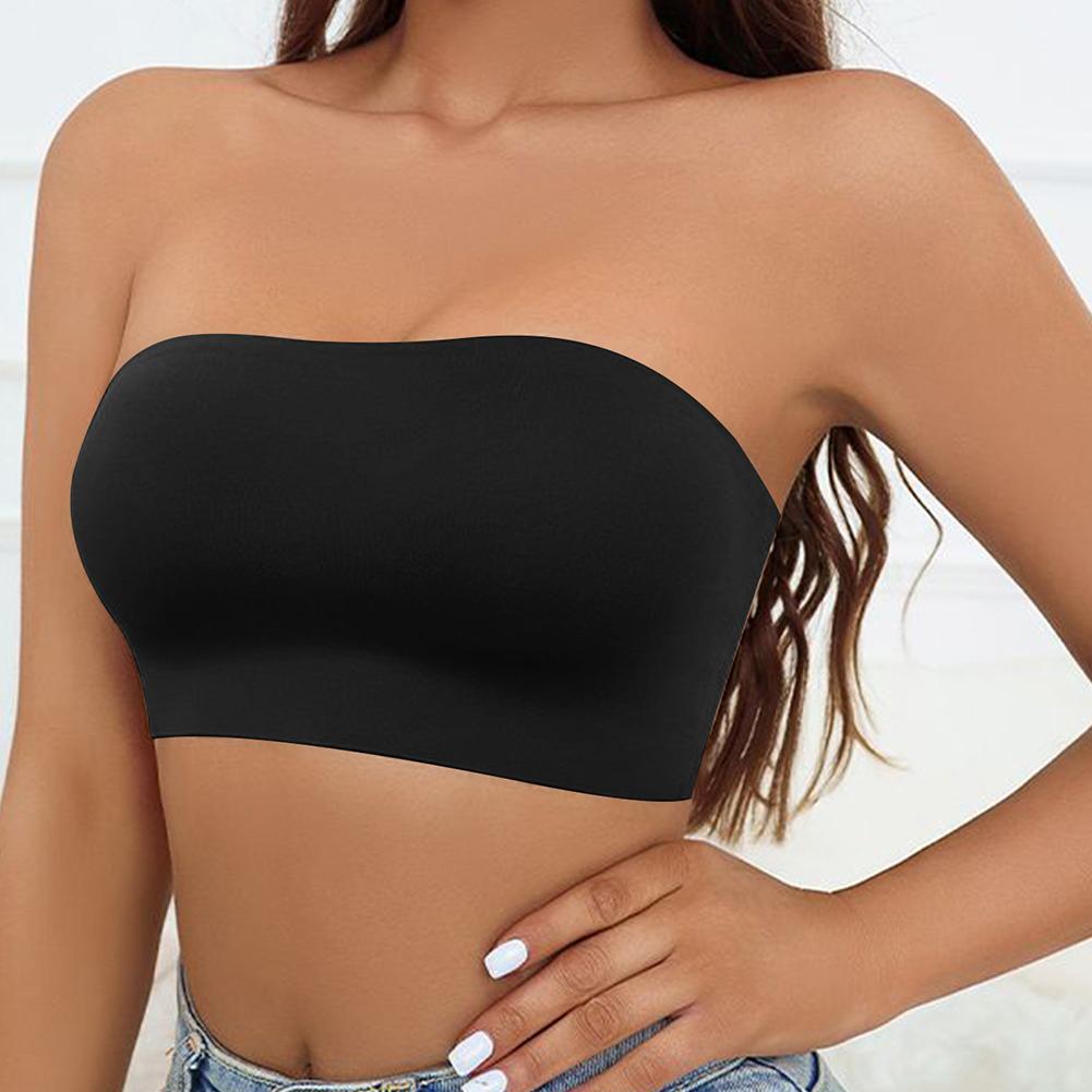 Reggiseno a Tubino Senza Spalline da Donna Fascia Avvolgente per il Petto Bandeau Senza Fodera Senza Cuciture Traspirante Confortevole Intimo Top