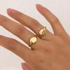 MamacitaSlay Waterproof 316L Stainless Steel Creative Engraving Moon Star Godness Design Signet Ring Gold Plated Rings For Woman