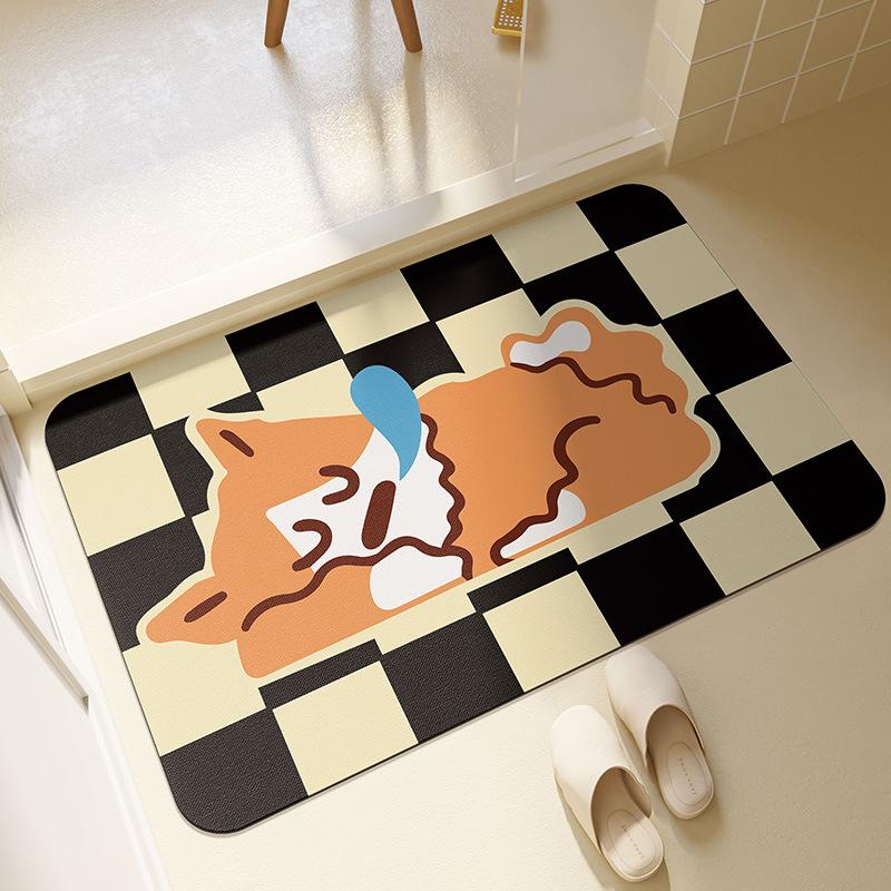 

Нековзкі килимки для підлоги, килимки для ніг, що вбирають воду та швидко сохнуть, для домашнього використання, брудовідштовхувальні, не потребують прання та запобігають падінню 45 * 75cm