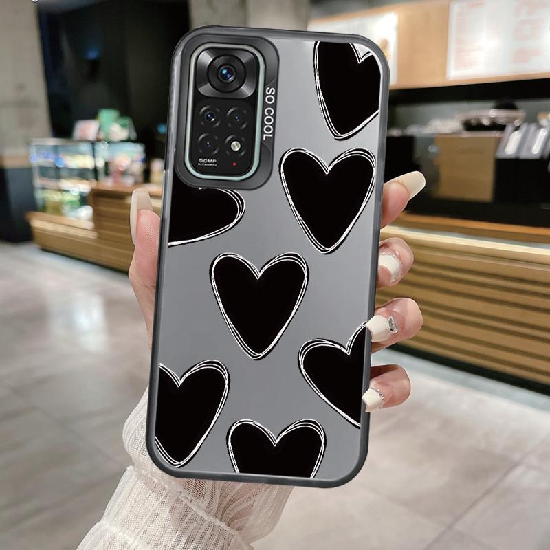 For Redmi Note 11 11S 14 13 Note14 Note13 Pro 5G 4G Case Shockproof TPU Soft Bumper Hard Back Cover Love Heart Aircraft Fundas