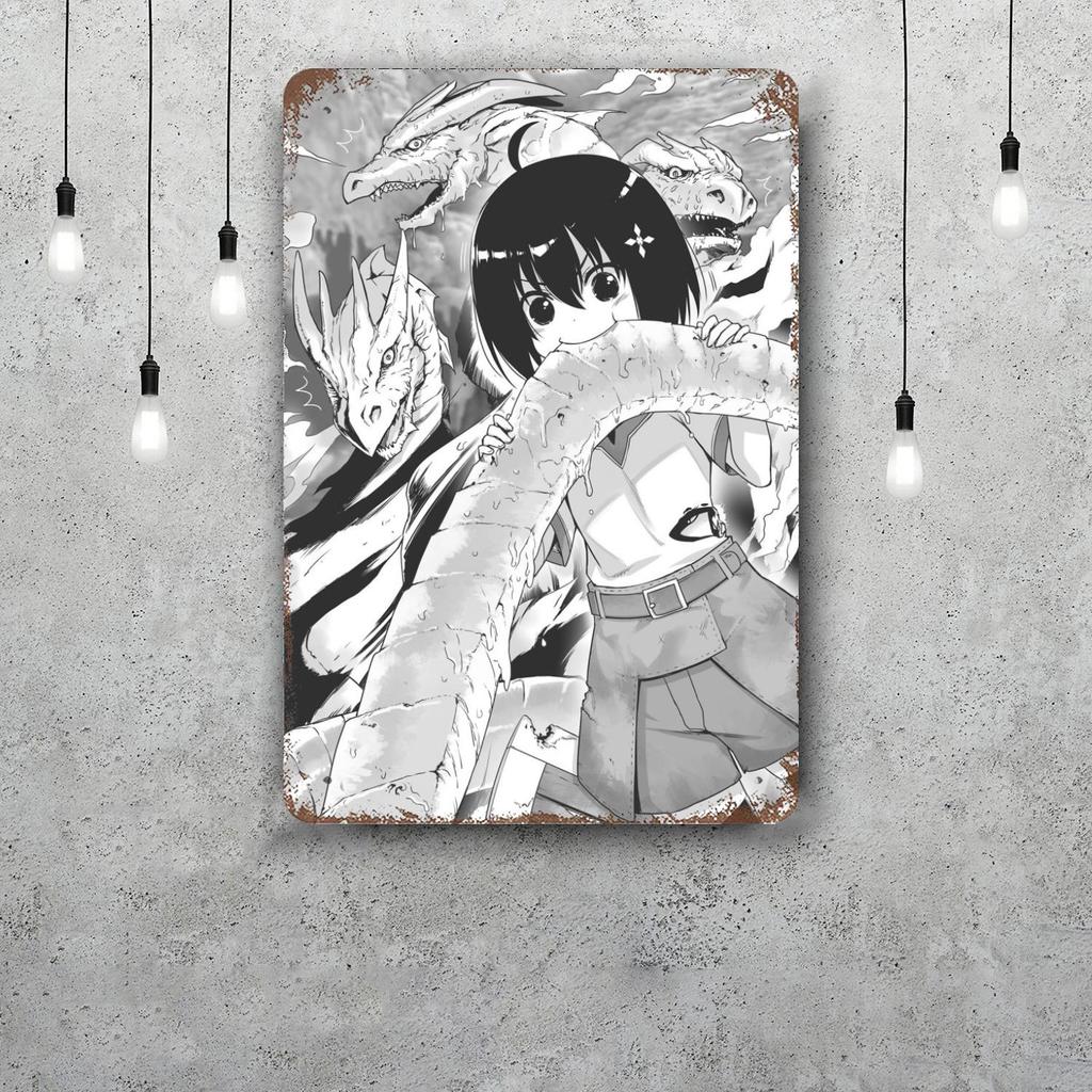 Bofuri Online Cartoon Retro Vintage Tin Sign Poster Decorative Plaque Metal Plate Wall Decor