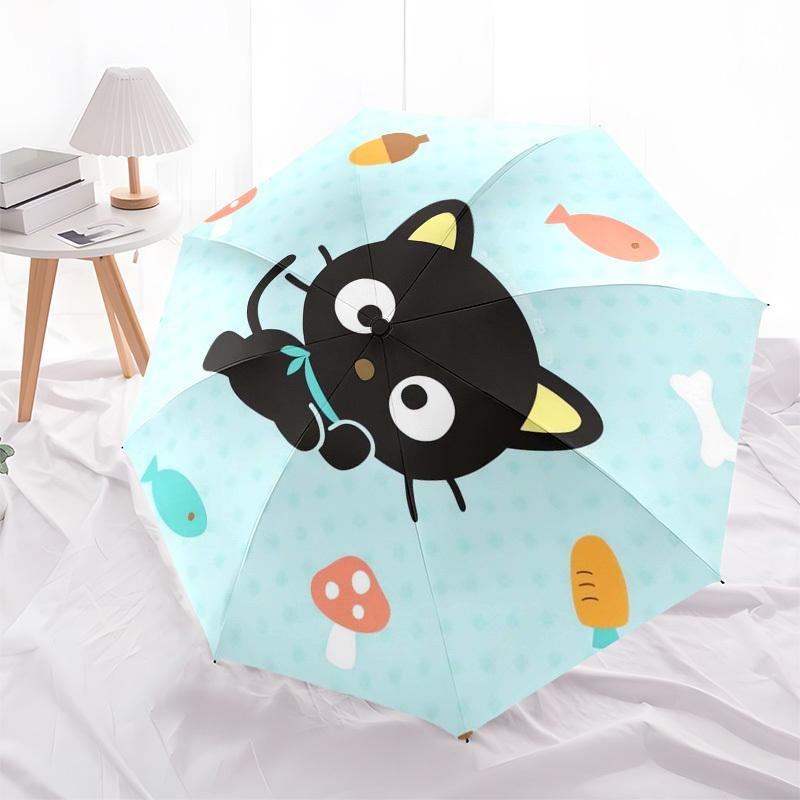 1pc Black Cat Adventure Umbrella with Plastic Handle, Suitable for All Seasons Outdoor YUSAN286