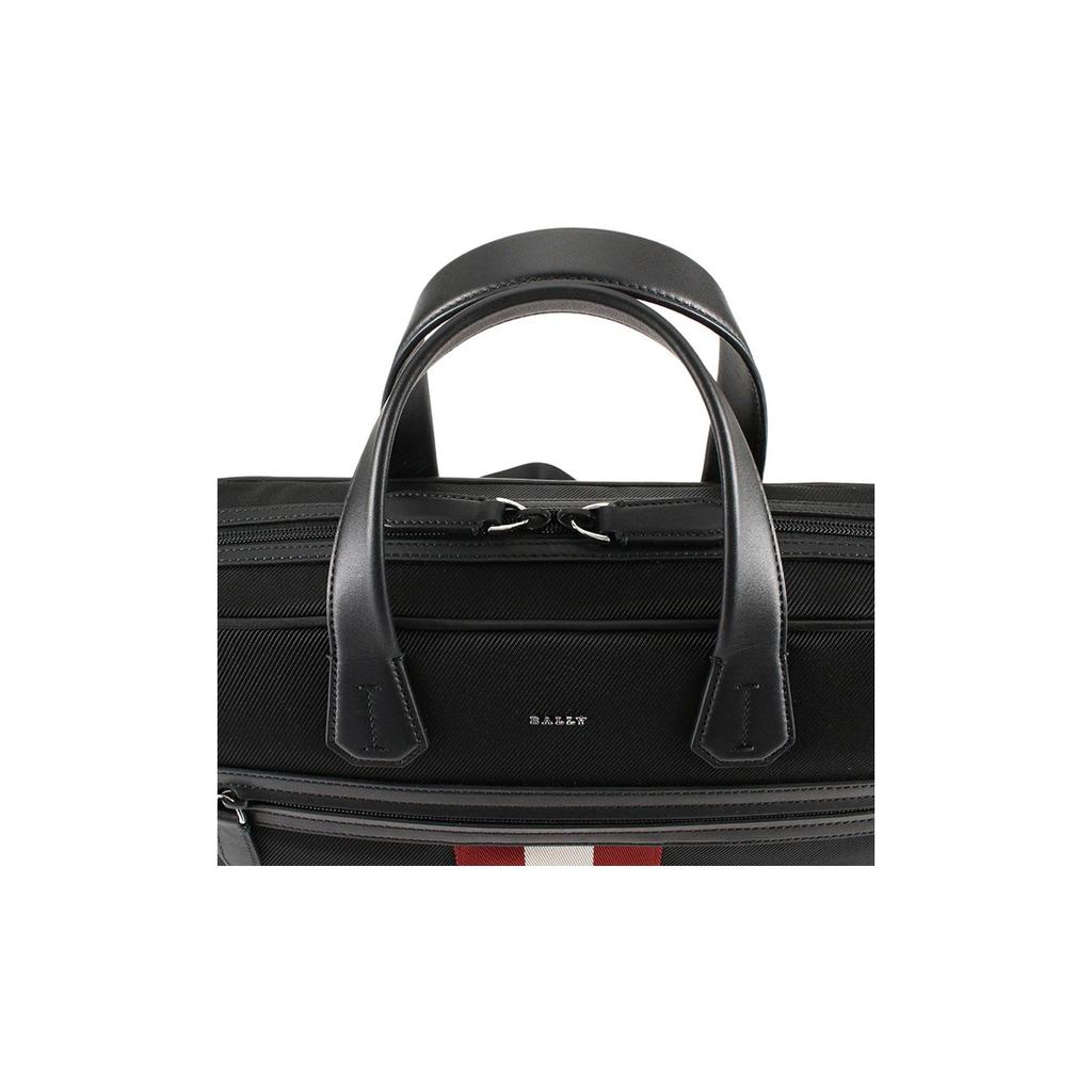 Bally Classic Red And White Striped Minimalist Business Polyester Laptop Bag Men Laptop Bag Black CHAND0S-SM-TSP-6220461