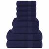 8 piece Towel Set FROGN Navy Blue 360 g m²