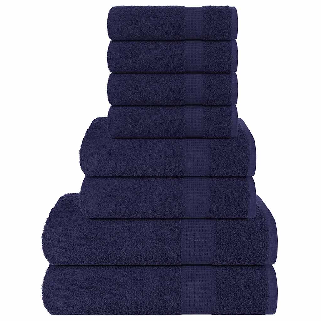 8 piece Towel Set FROGN Navy Blue 360 g m²