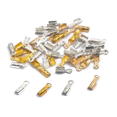 50Pcs End Cord Clamps Fasteners Ribbon Crimp Buckle Jewelry DIY Accessories