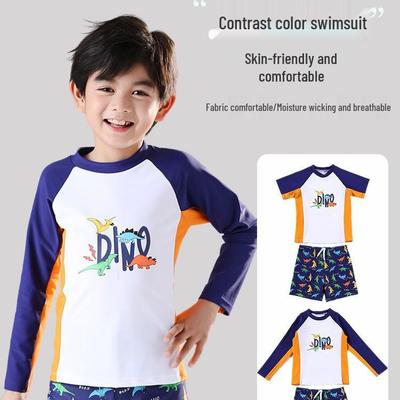 2026 Kids' Quick-Dry Swimsuit Set - Boys' Sun-Protective Swimwear, Customizable
