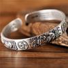 Thai Silver Wealth Transfer Pixiu Copper Coin Heart Sutra Bracelet For Men Women Fashion New Jewelry Gift Party