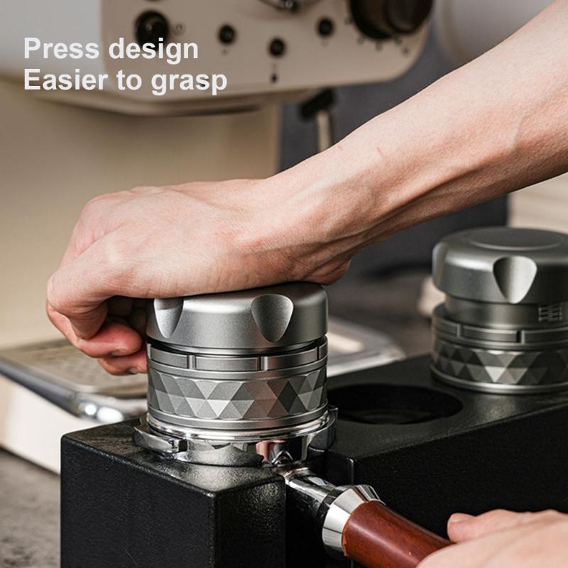 Kaffefördelare Espressofördelningsverktyg Nivellerare Justerbar Tamper Bekvämt Handtag för 51 mm Portafilter