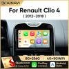Radio de coche Ainavi para Renault Clio 4 2012-2018, reproductor multimedia inalámbrico Carplay Android Auto, estéreo 2Din 4G Wifi DSP