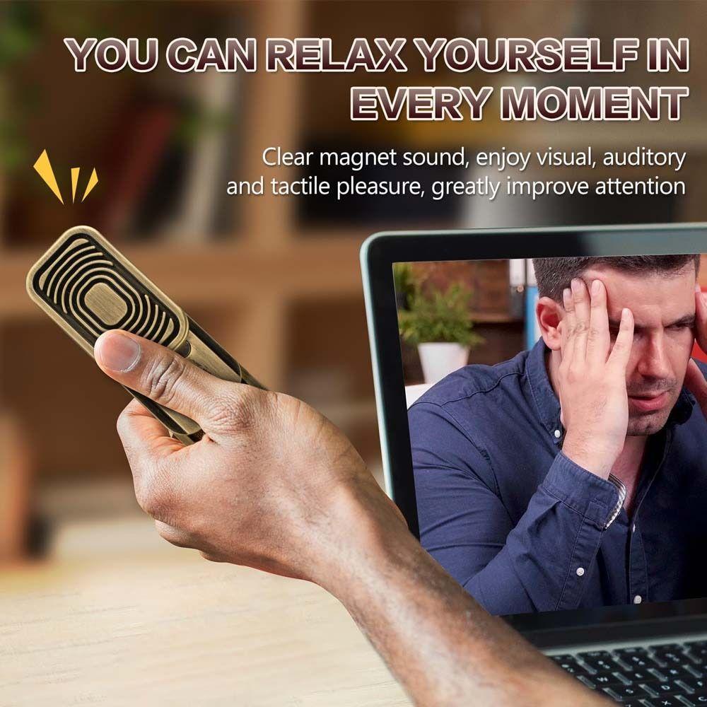 Camera Shaped Push Card Magnetic Triple Push Metal Fidget Toy Creative Fidget Slider  ADHD Autism