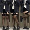 Mu Ruan Hong Color Edge Black Silk Skin Silk Suspender Integrated Knee Socks Women'S Tide Sexy Contrast Color Pure Desire Wind High Long Tube