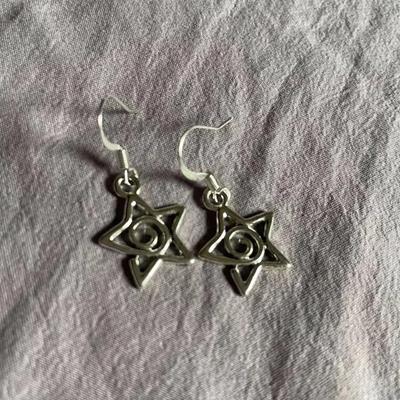 Korean  Cute Star Swirl Earrings Gothic Charms Rivet Earrings For Women Punk Jewelry Vintage Accessories Cool