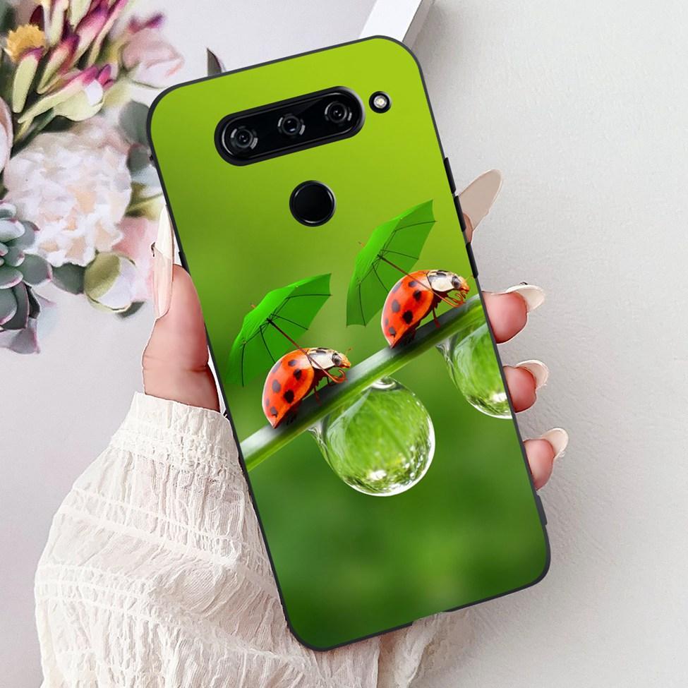 Funda For LG V40 ThinQ Case Cover Silicone Luxury Fashion Cute Cat Cool Shockproof Bumper Casing For LG V405 LM-V405 LM-V409N